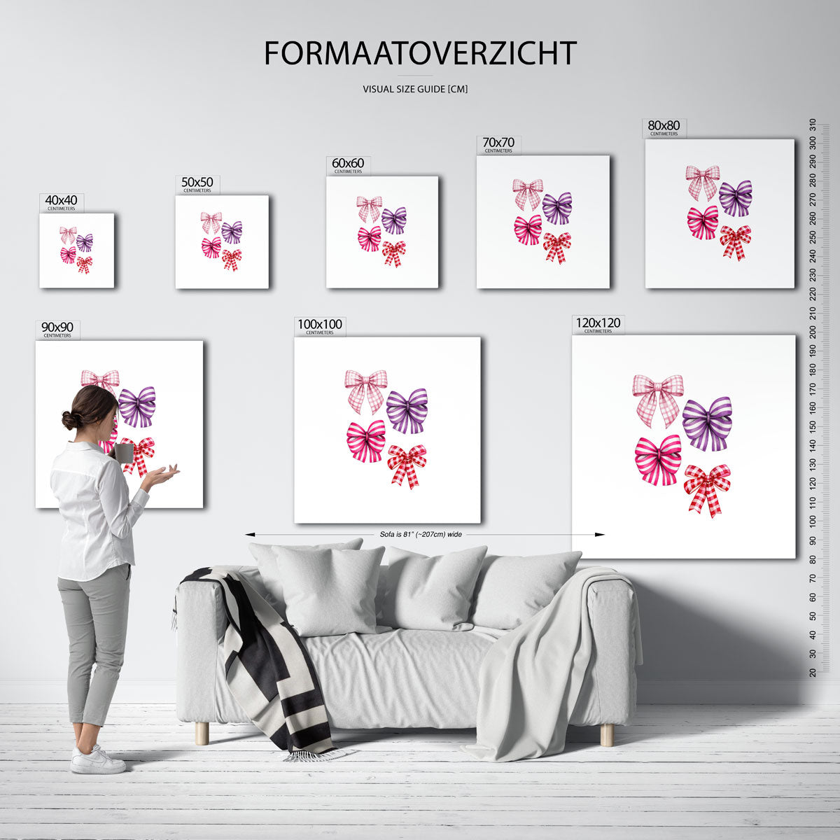 Strikjes in pastel Poster