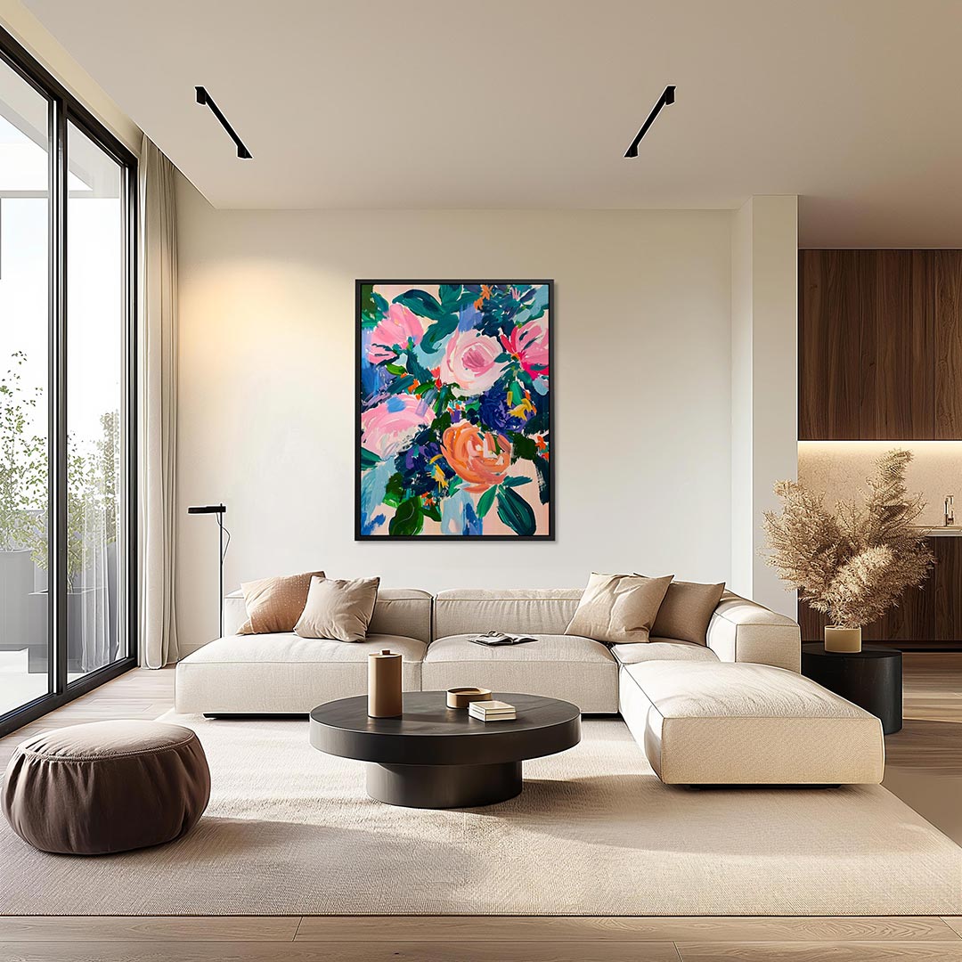 Kleurrijke bloemenpracht Kunstwerk