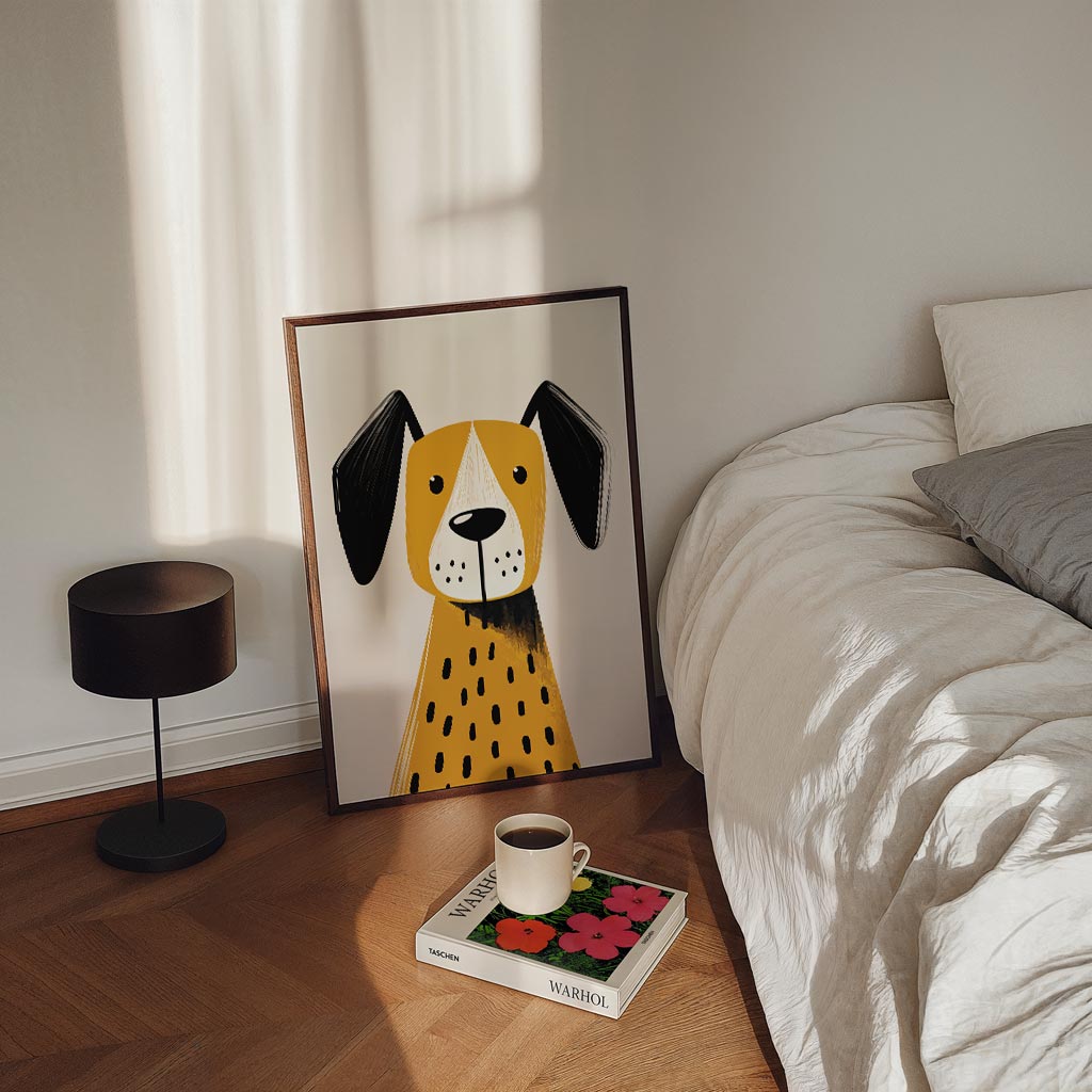 Schattige Hond Illustratie Poster-WallArtistic