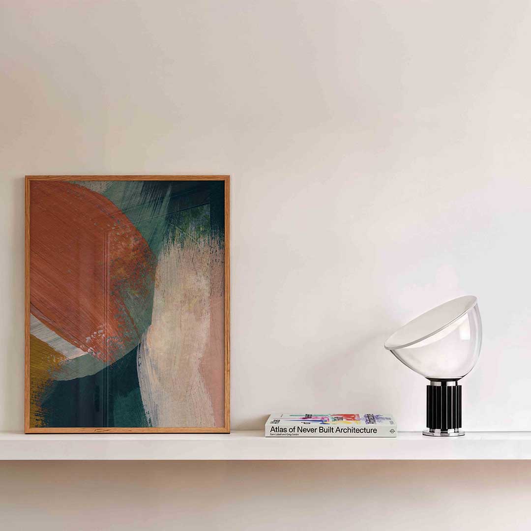 Abstracte penseelstreken Poster
