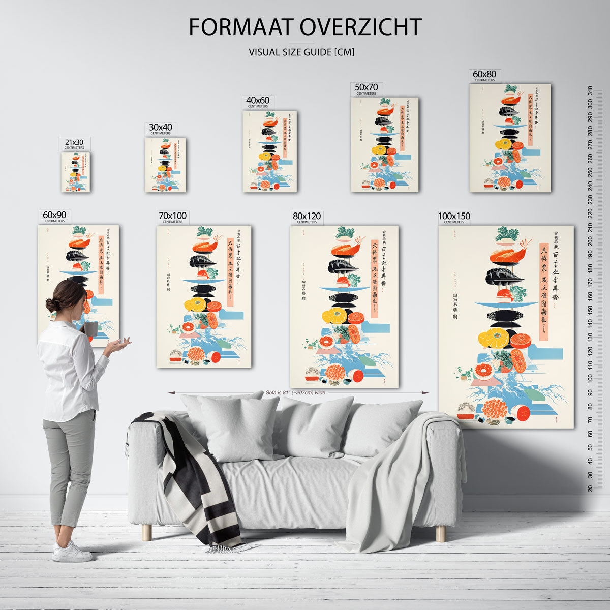Stapel van voedsel Poster