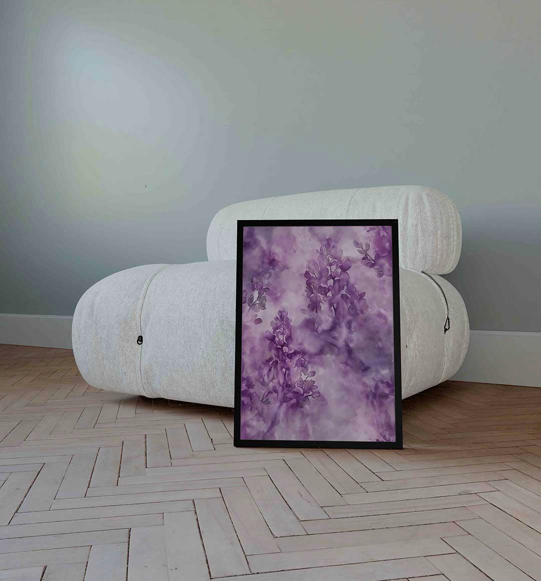 Paarse bloemen Poster