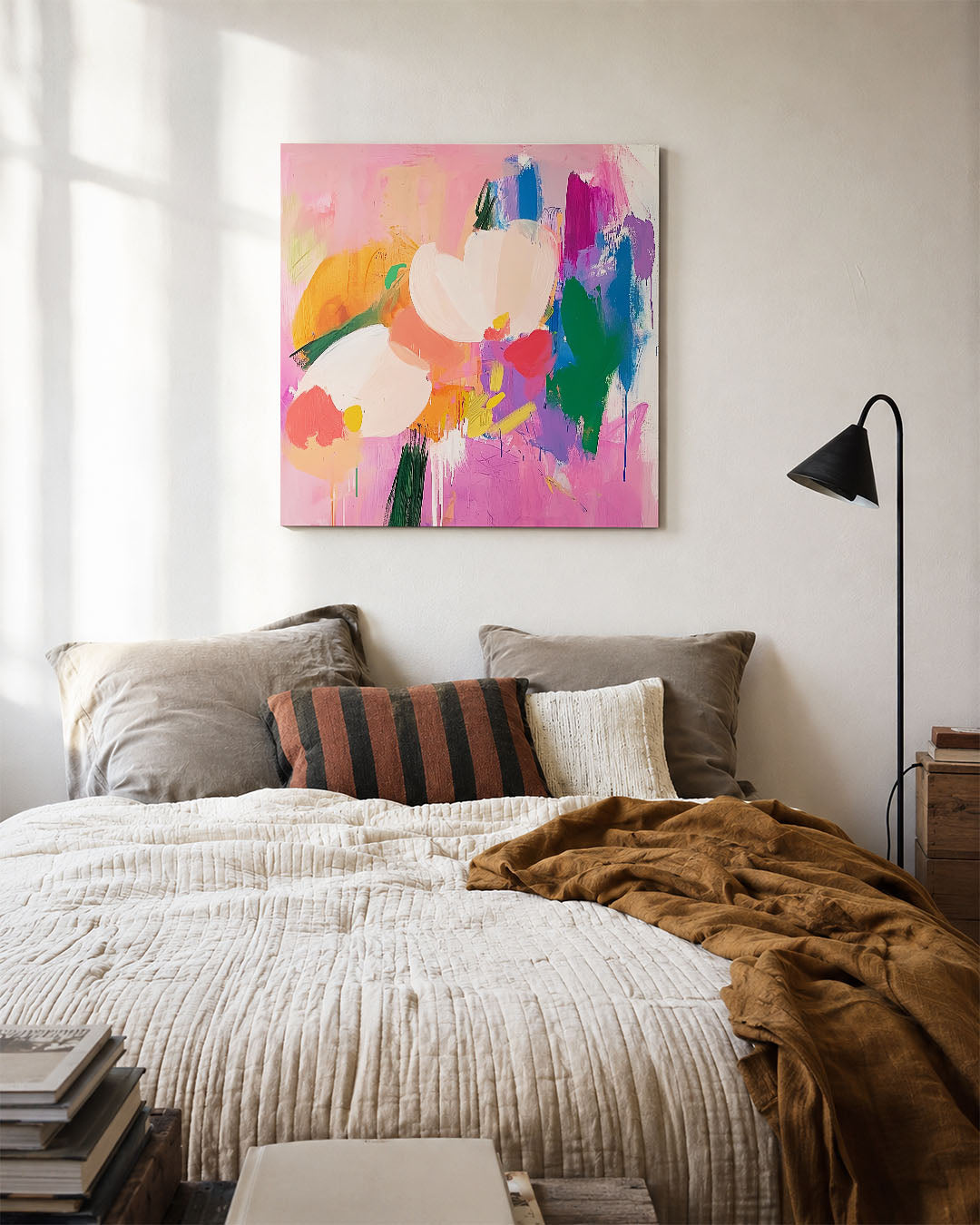 Vrolijke kleurenexplosie Kunstwerk