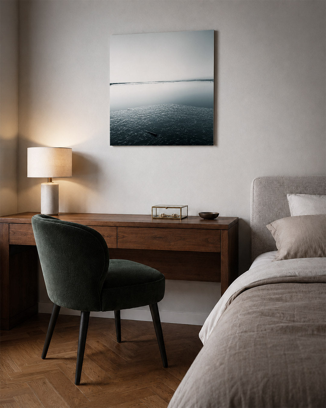 Rustige waterlandschap Kunstwerk