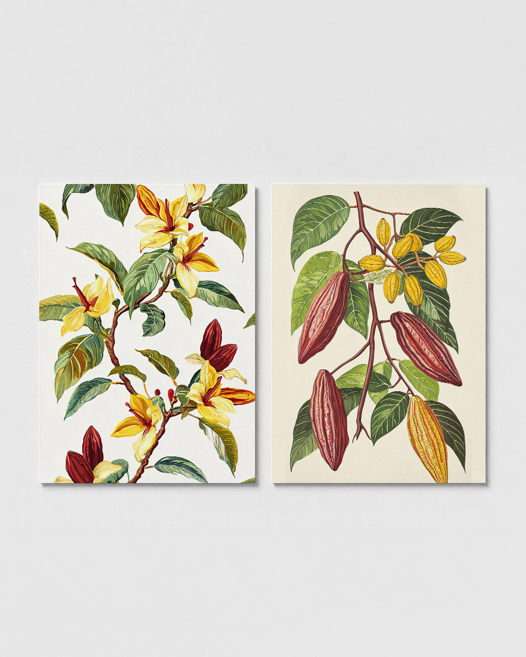 Bloem en blad Posterset