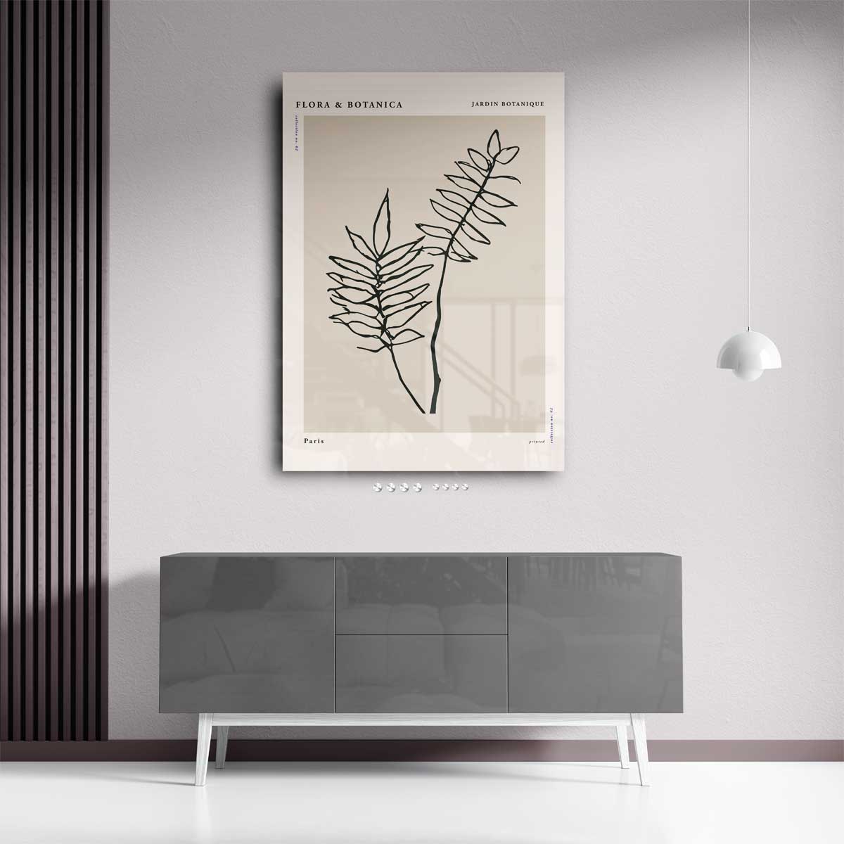 Botanische Stijl Tekening Kunstwerk-canvas-dibond-plexiglas-wanddecoratie-WallArtistic