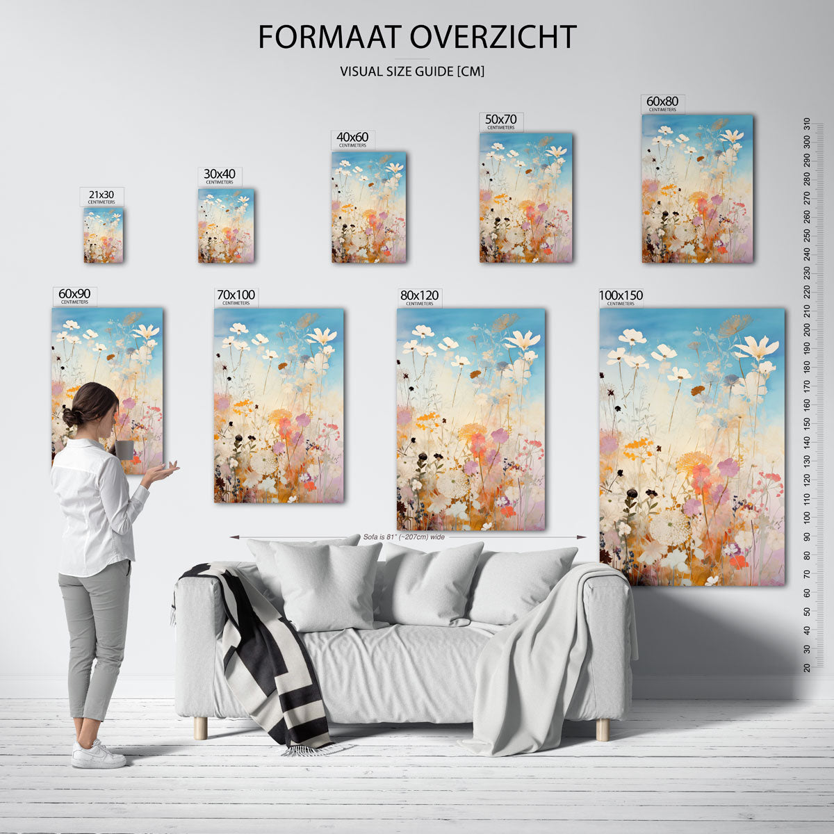 Bloemen in zachte tinten Poster