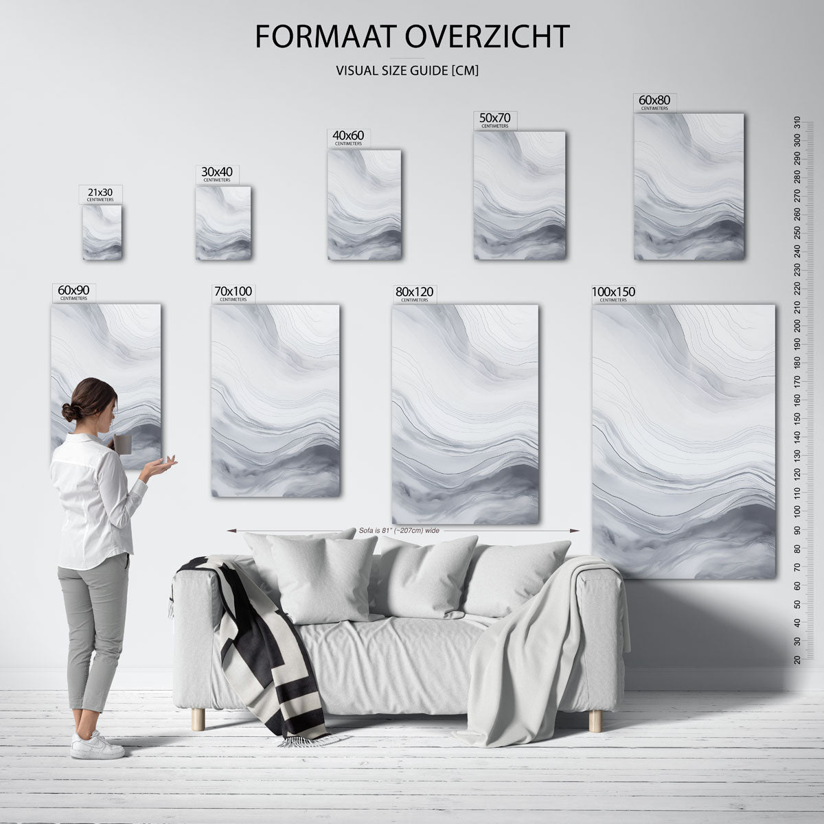 Golvende lijnen Poster