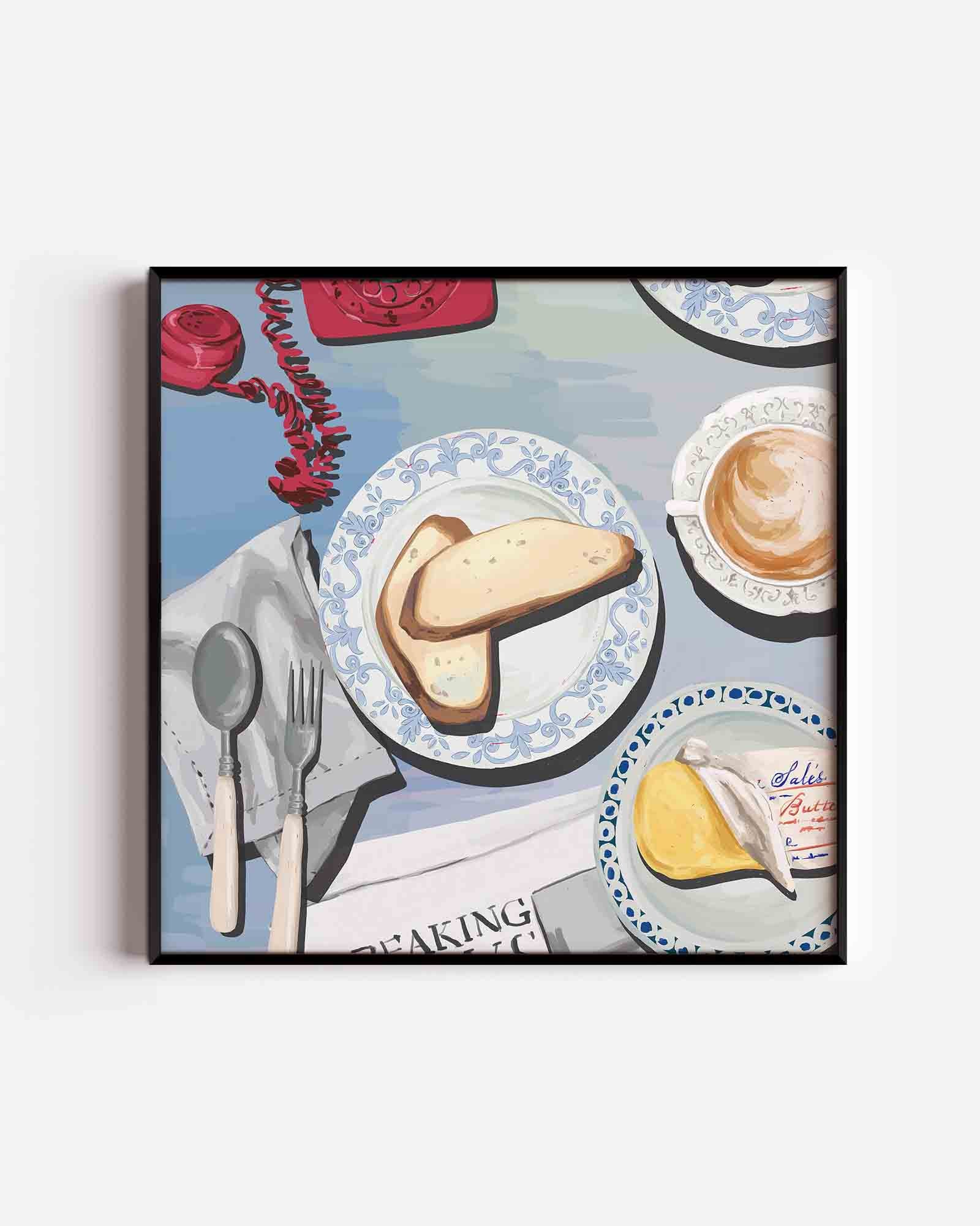 Ontbijt tafel Poster