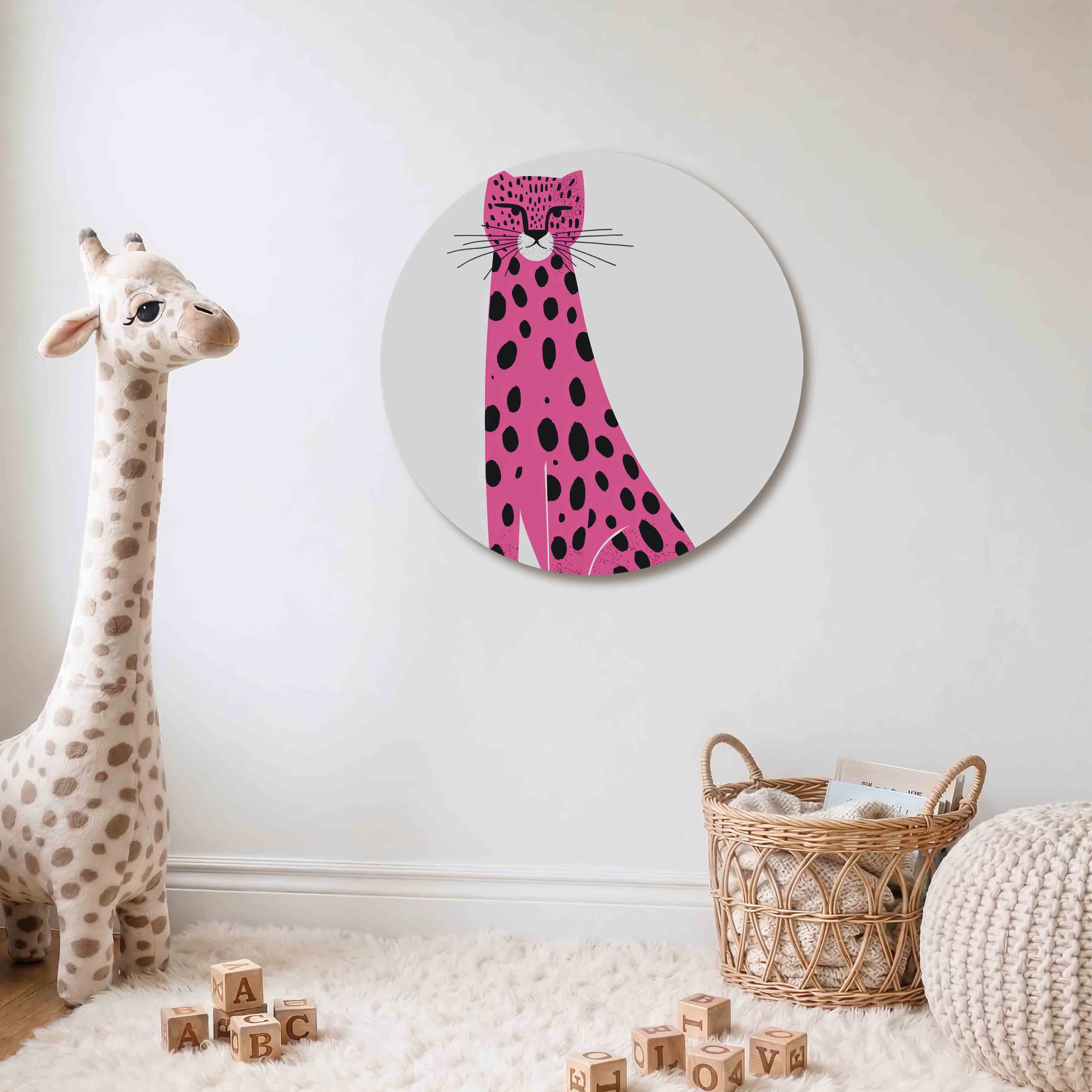 Roze luipaard Muurcirkel