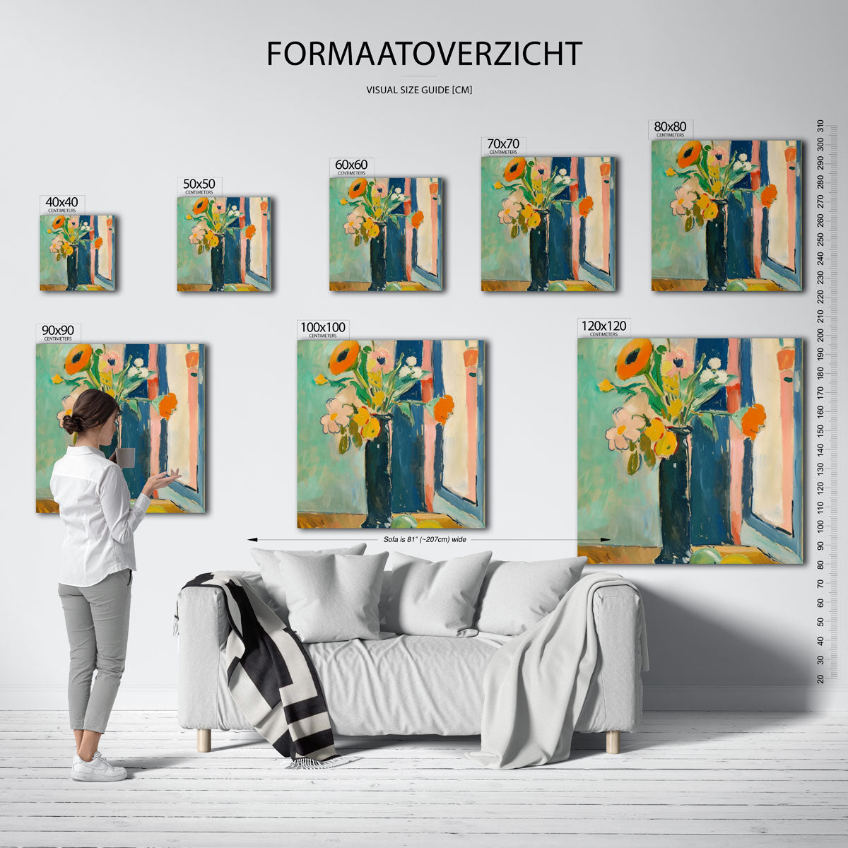 Bloemen in vaas Poster
