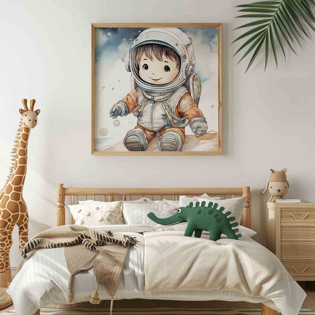 Kind in ruimtepak Poster