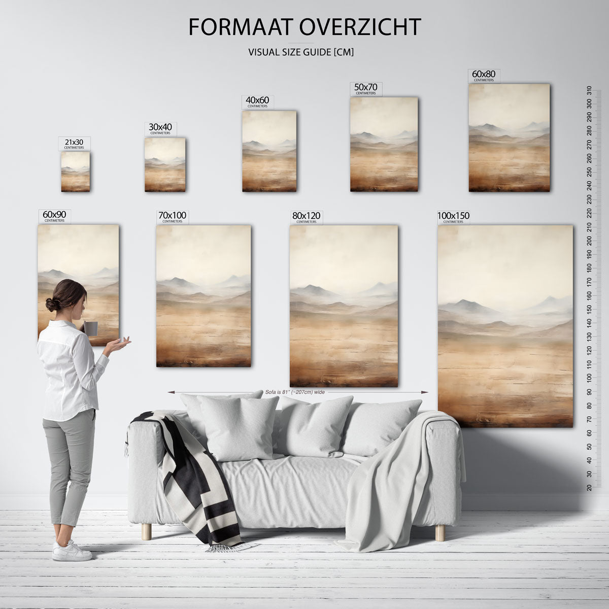 Landschap met bergen Poster