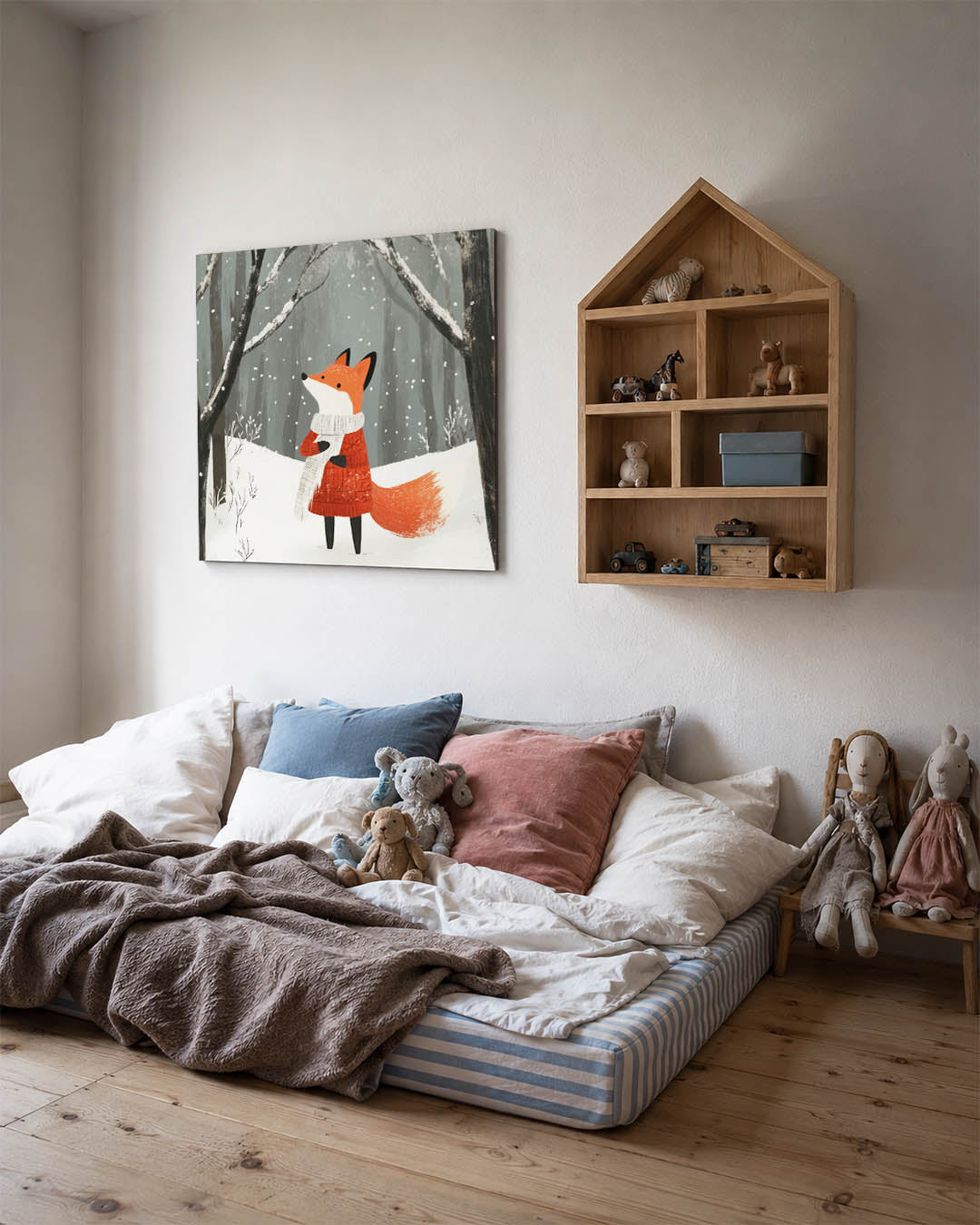 Dromerige wintervos Kunstwerk