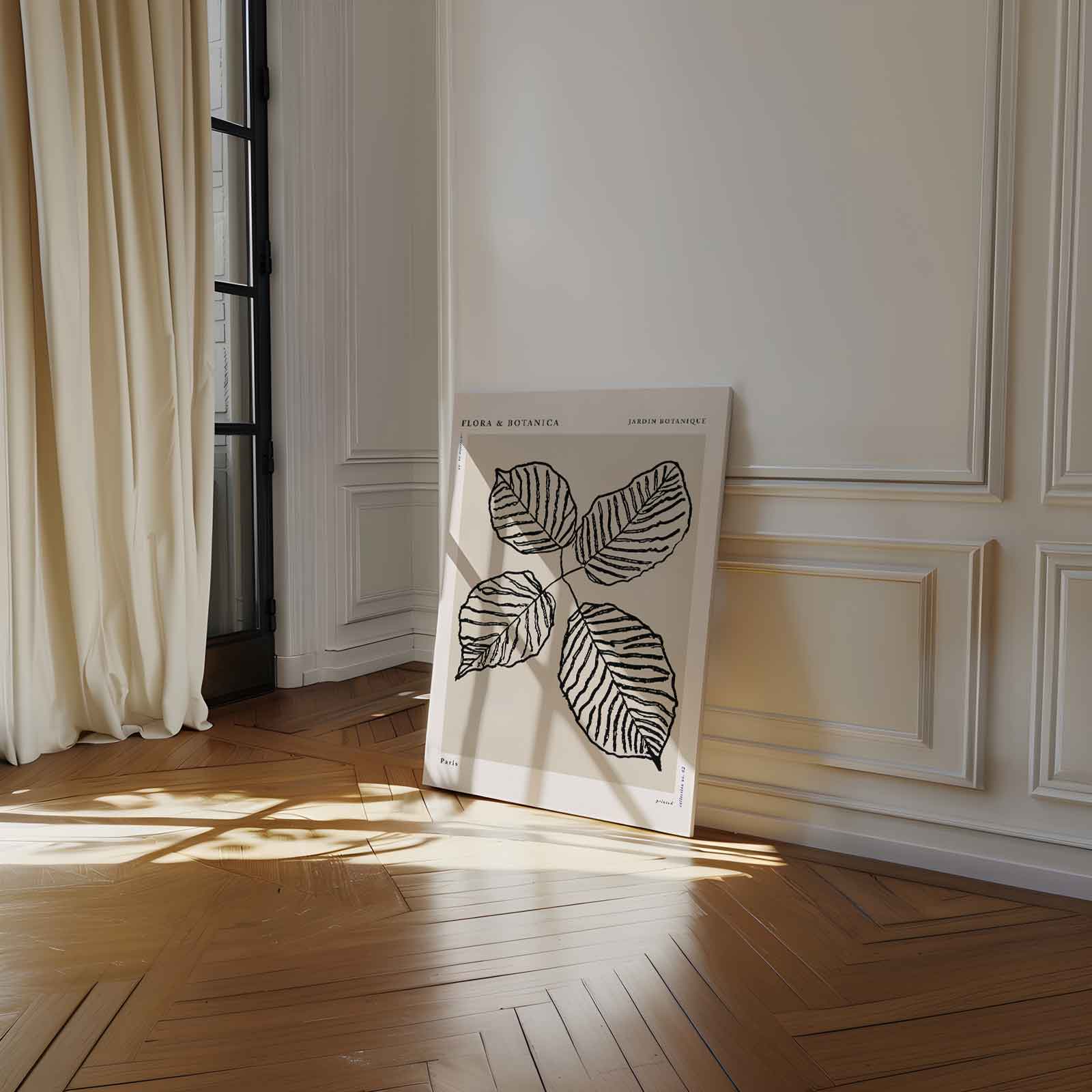 Botanische Bladprint Kunstwerk-canvas-dibond-plexiglas-wanddecoratie-WallArtistic