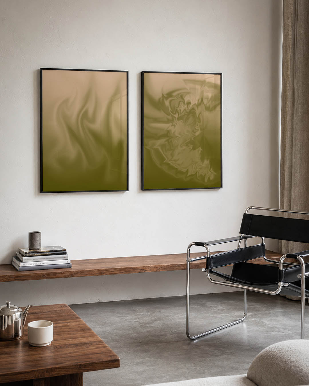 Vloeiende vormen Posterset