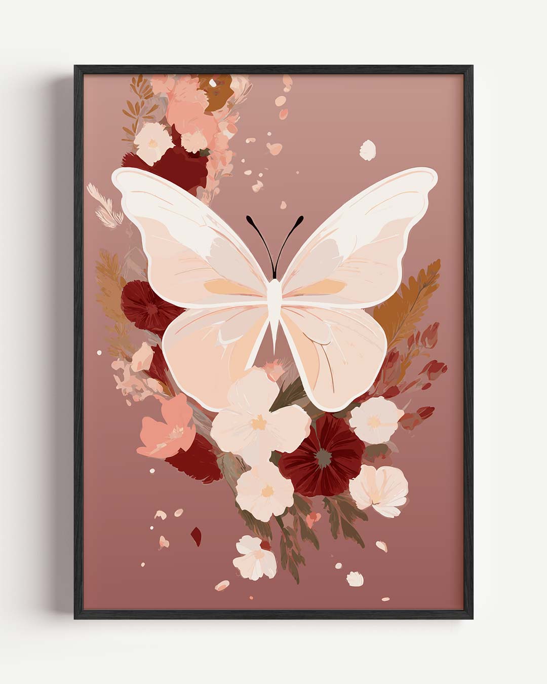 Vlinder & Bloem Bloemenpracht Poster-WallArtistic