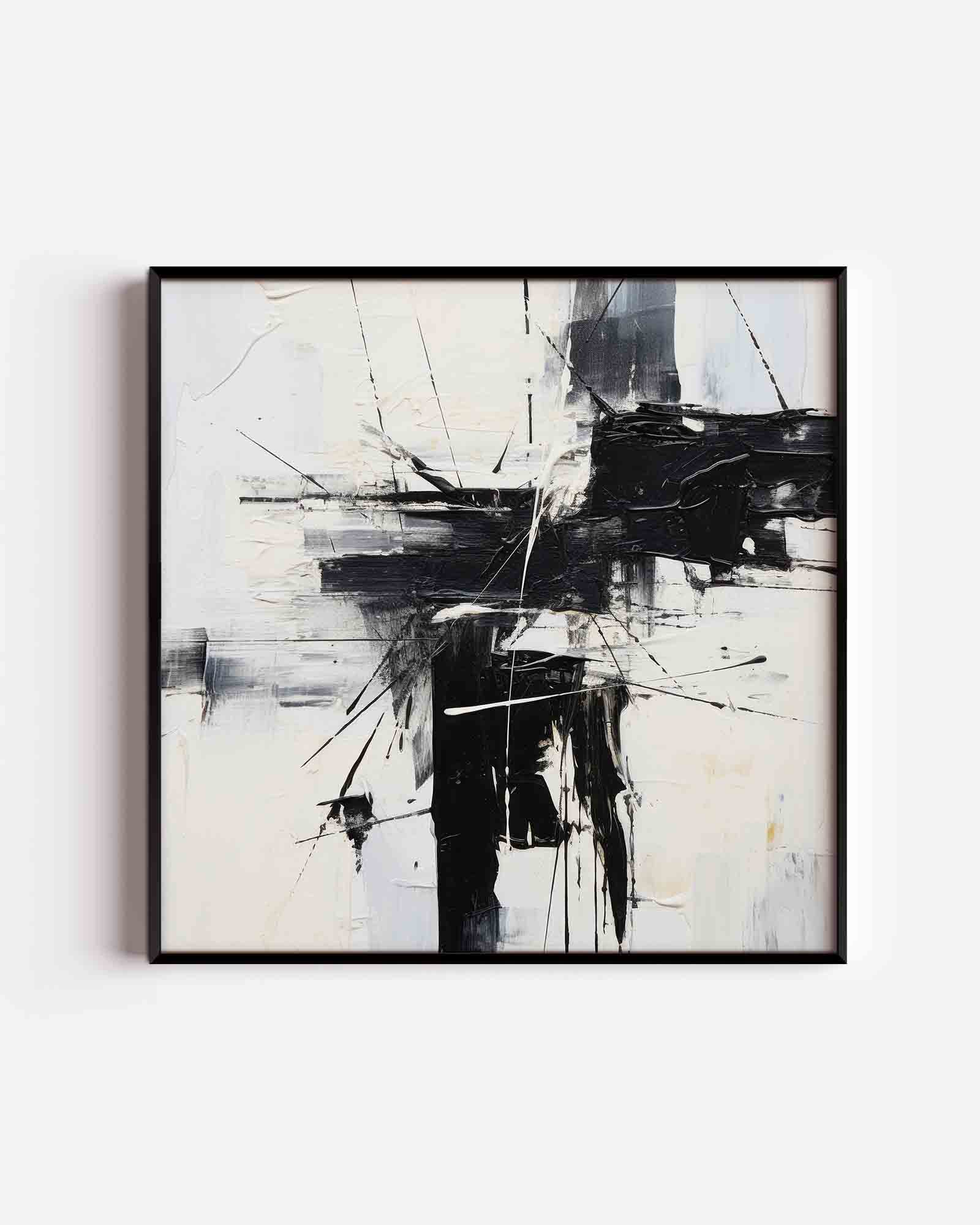Abstracte zwart wit Poster