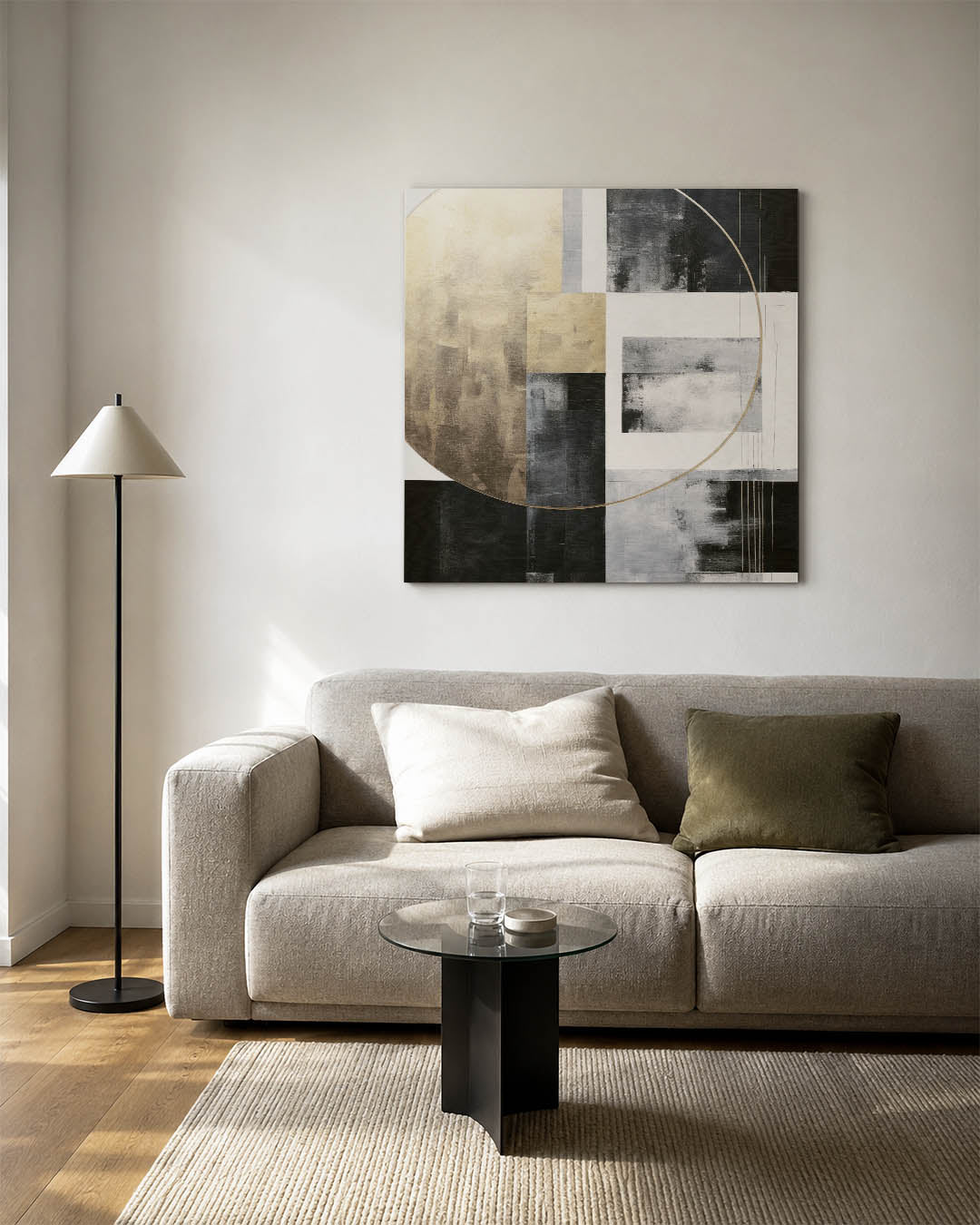 Geometrische vormen compositie Kunstwerk