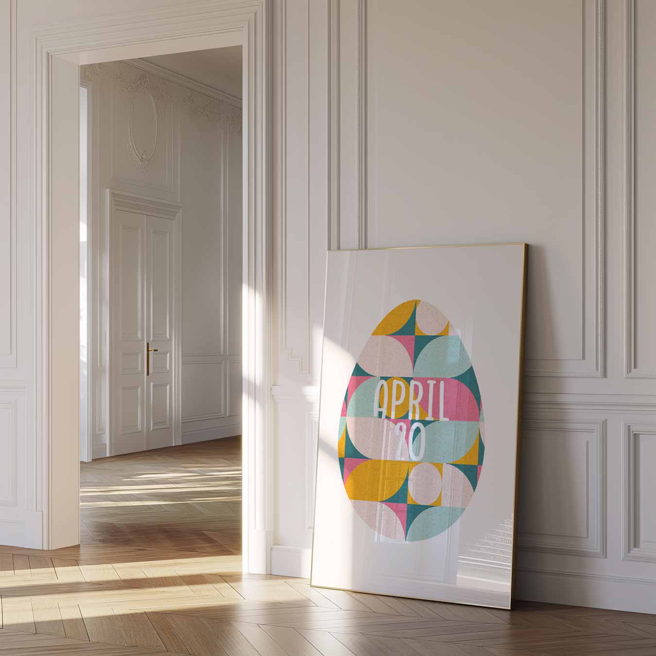Retro Geometrische Poster - April 20 Poster-WallArtistic