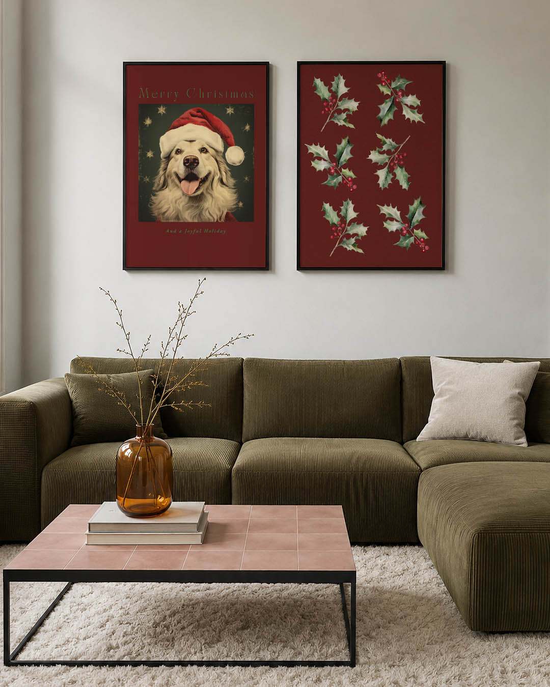 Vrolijke kerstgroet Posterset