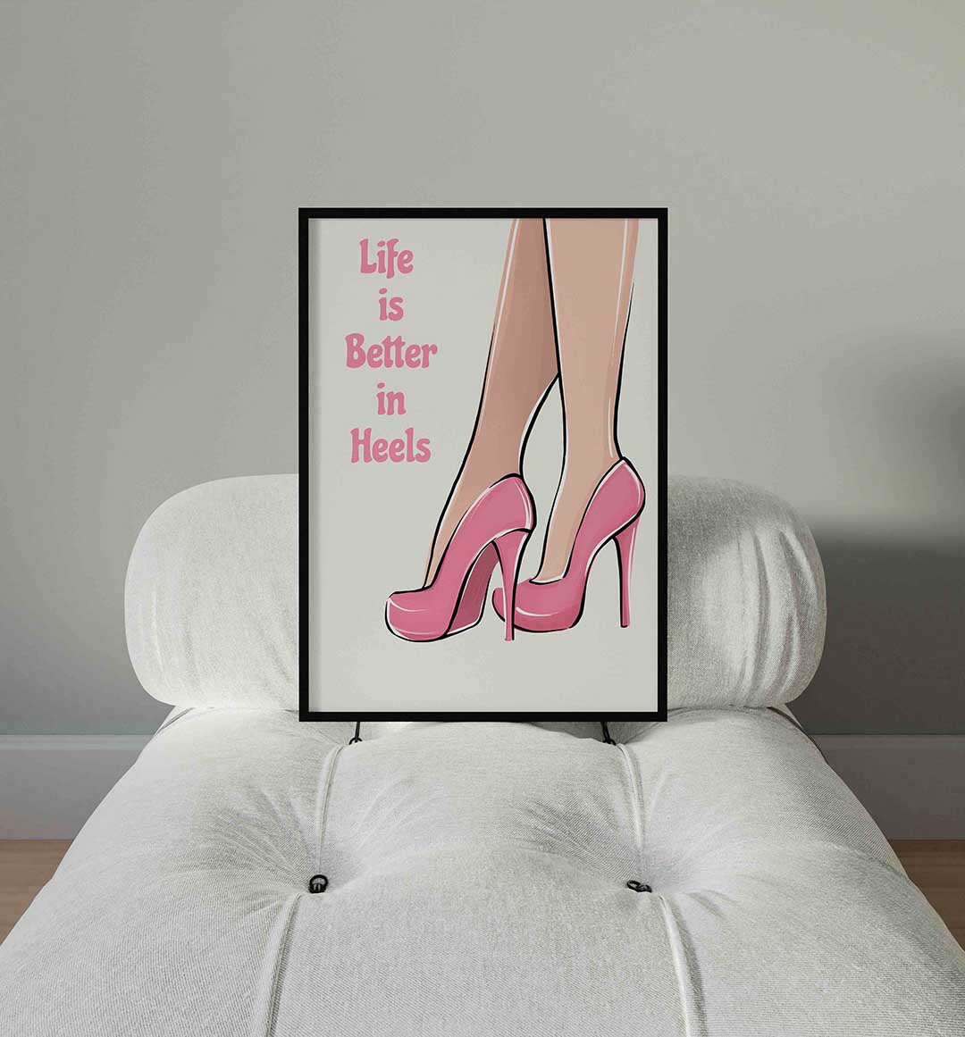 Roze hakken Poster