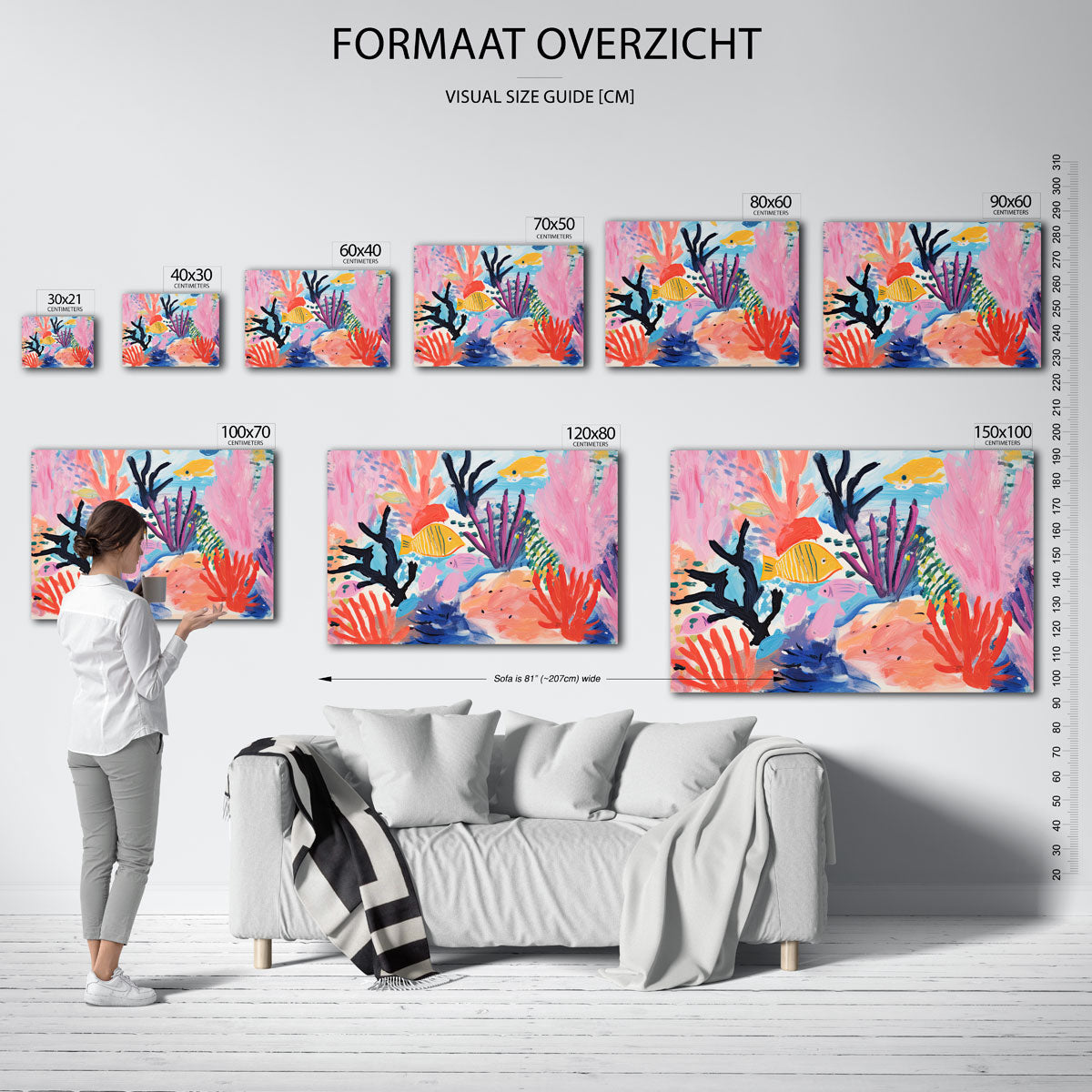 Onderwaterwereld met vissen Poster