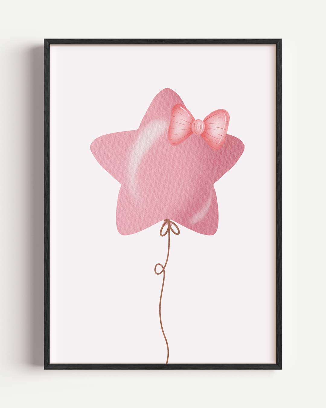 Dromerige Roze Ster Balloon Poster-WallArtistic