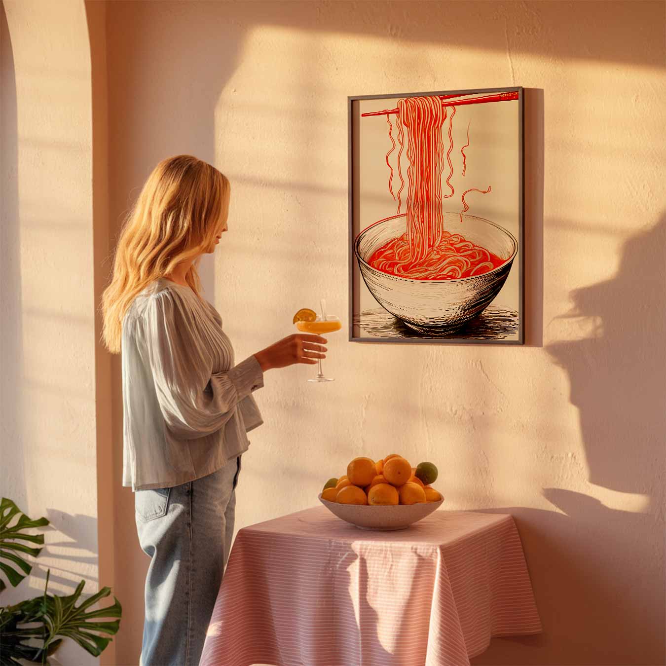 Stijlvolle Ramen Illustratie Poster-WallArtistic