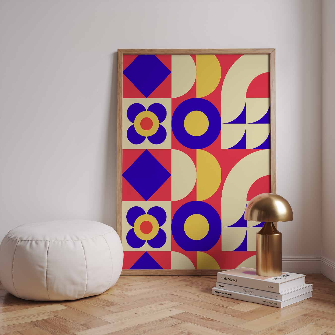 Retro Vibes Geometrische Poster-WallArtistic