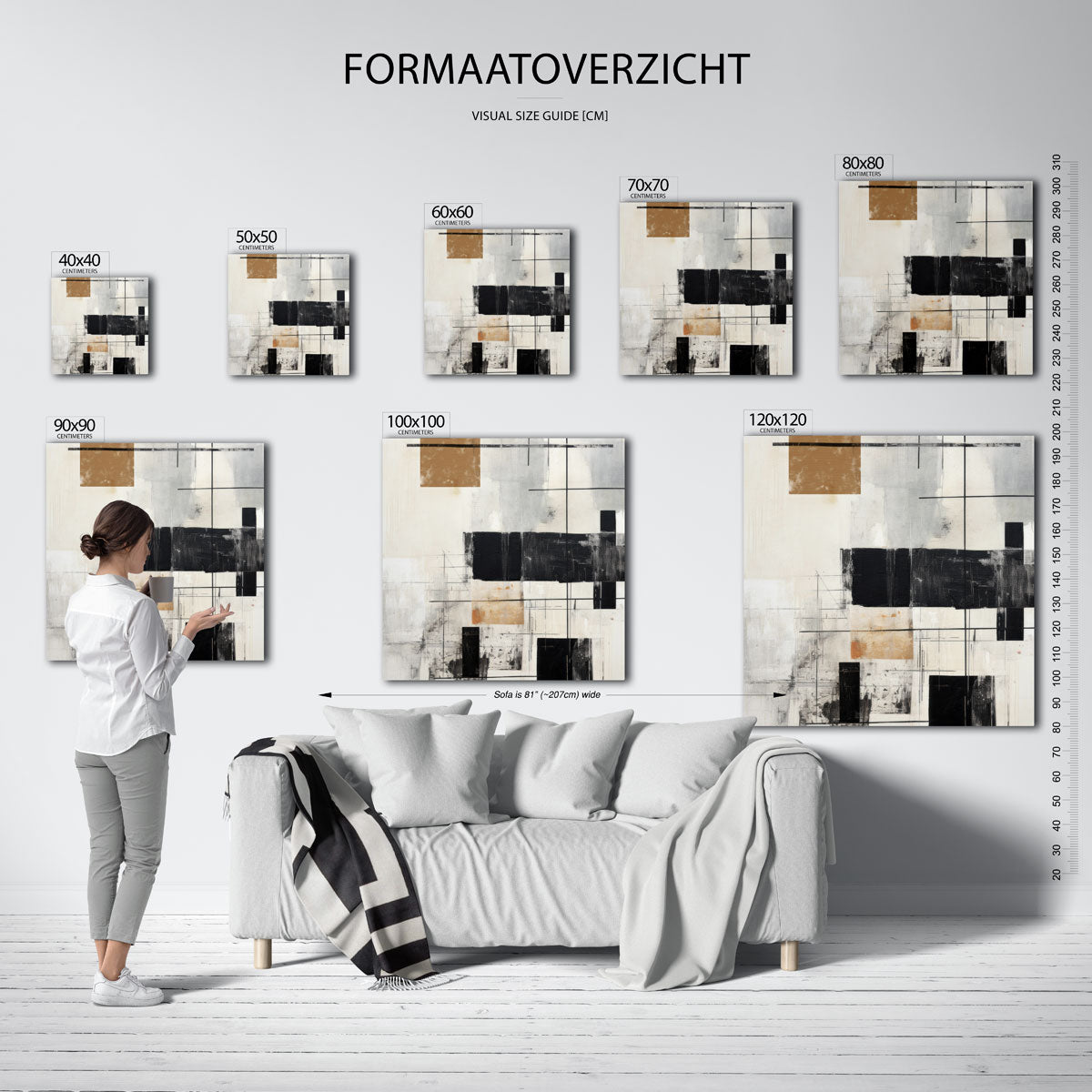 Abstracte geometrische vormen Poster