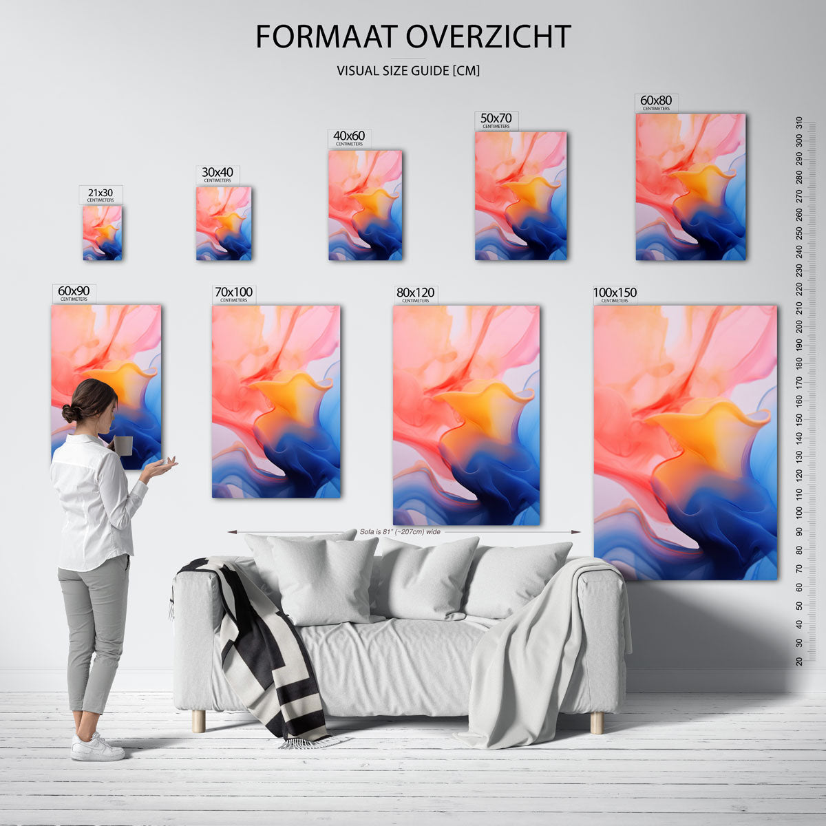 Vloeiende kleuren Poster