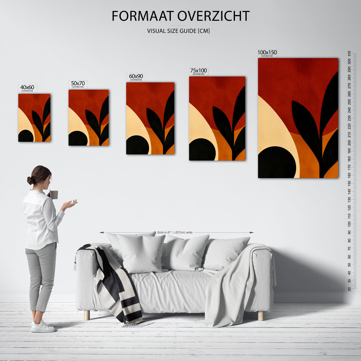 Organische vormen compositie Kunstwerk