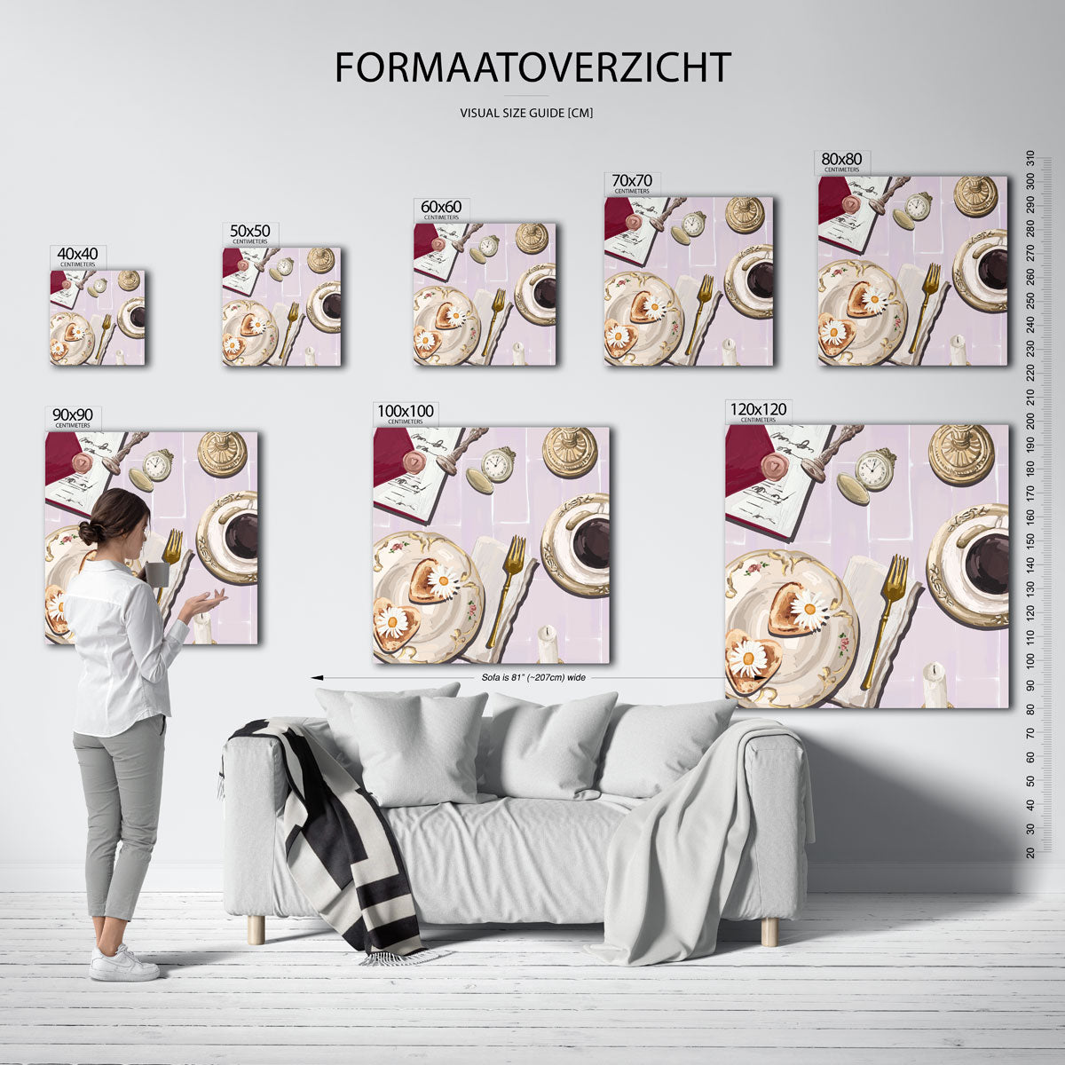 Ontbijt met bloemen Poster