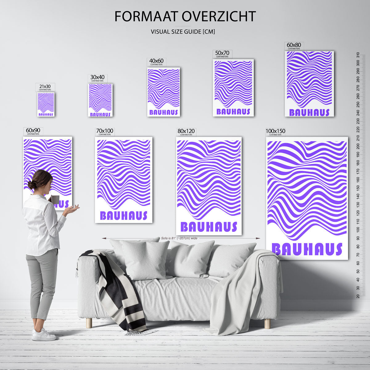 Golvend lijnenspel Poster