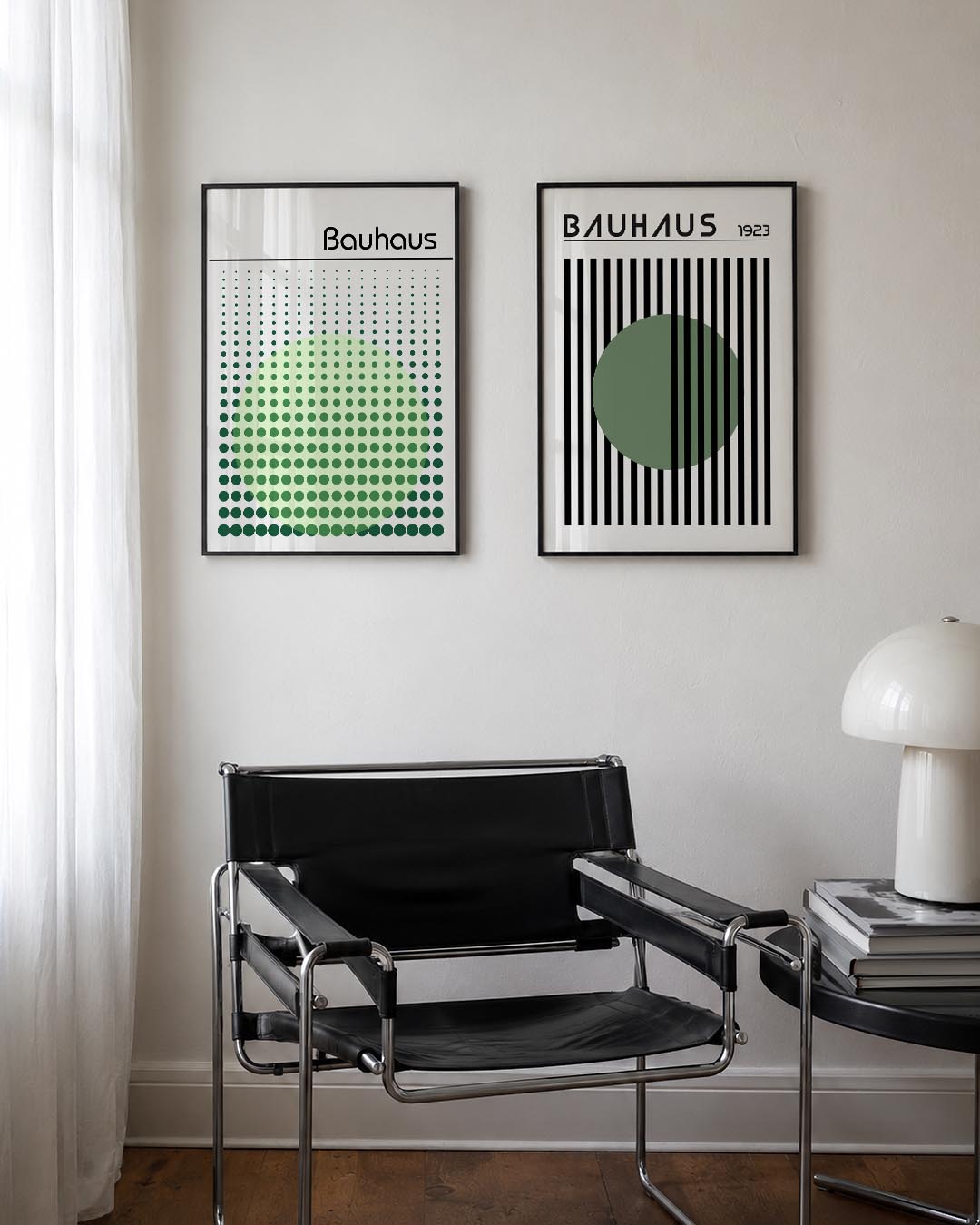 Cirkelpatroon en lijnen Posterset