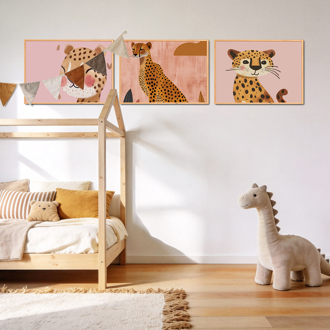 Vrolijke dierenkop Posterset
