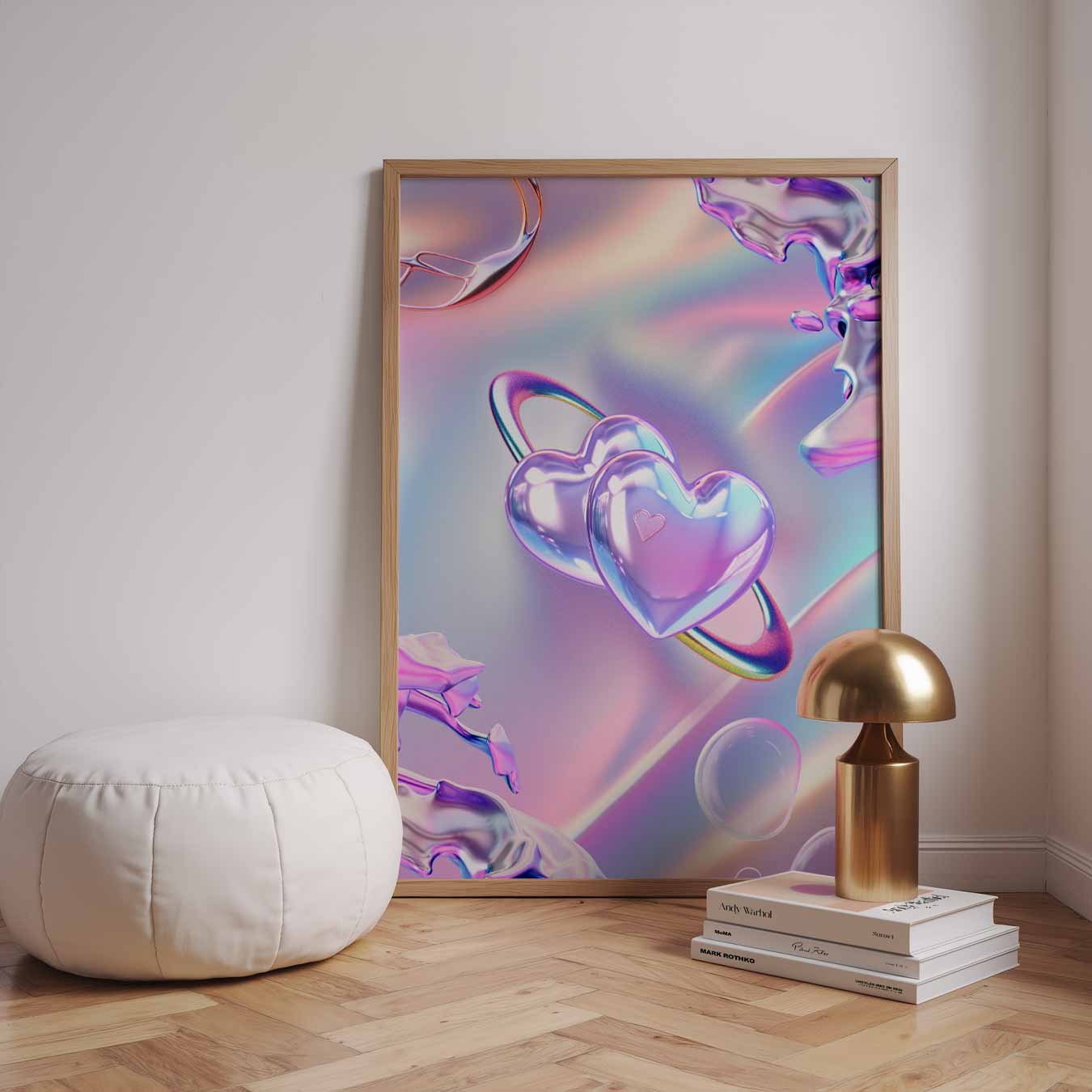 Double Heart Galaxy Poster-WallArtistic