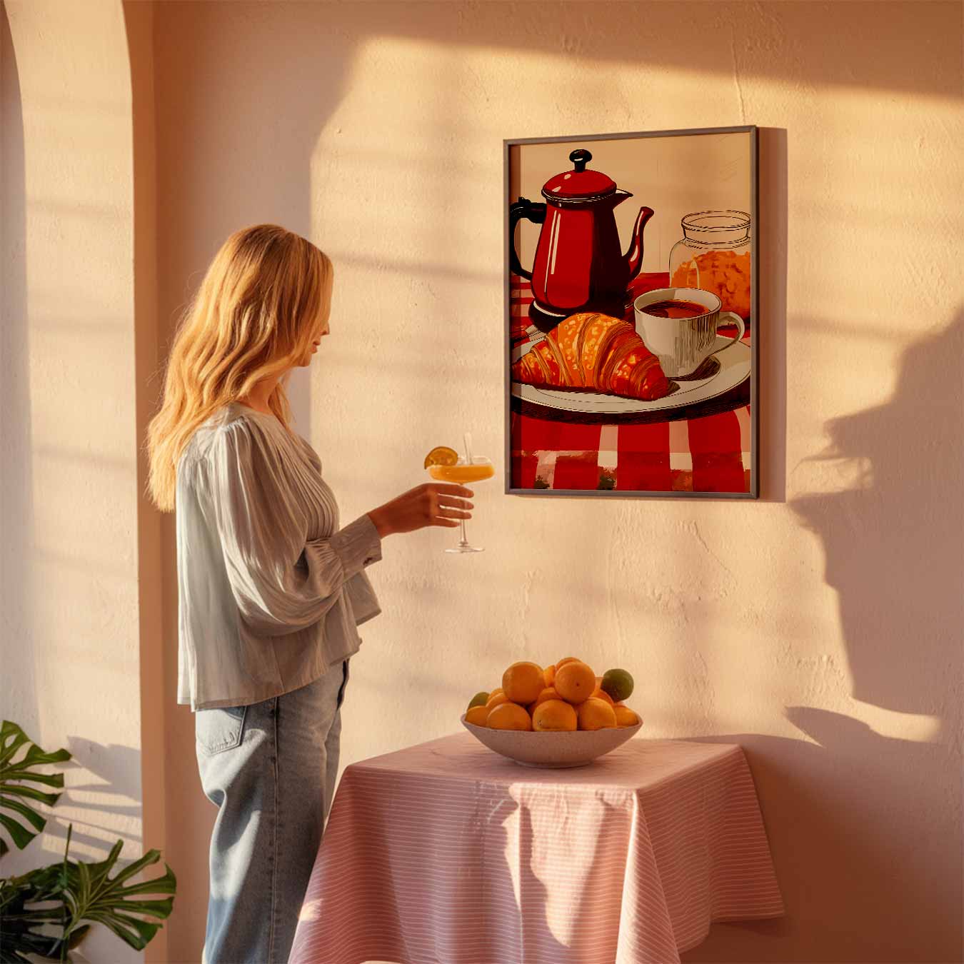 Franse Ontbijt Sfeerposter-WallArtistic