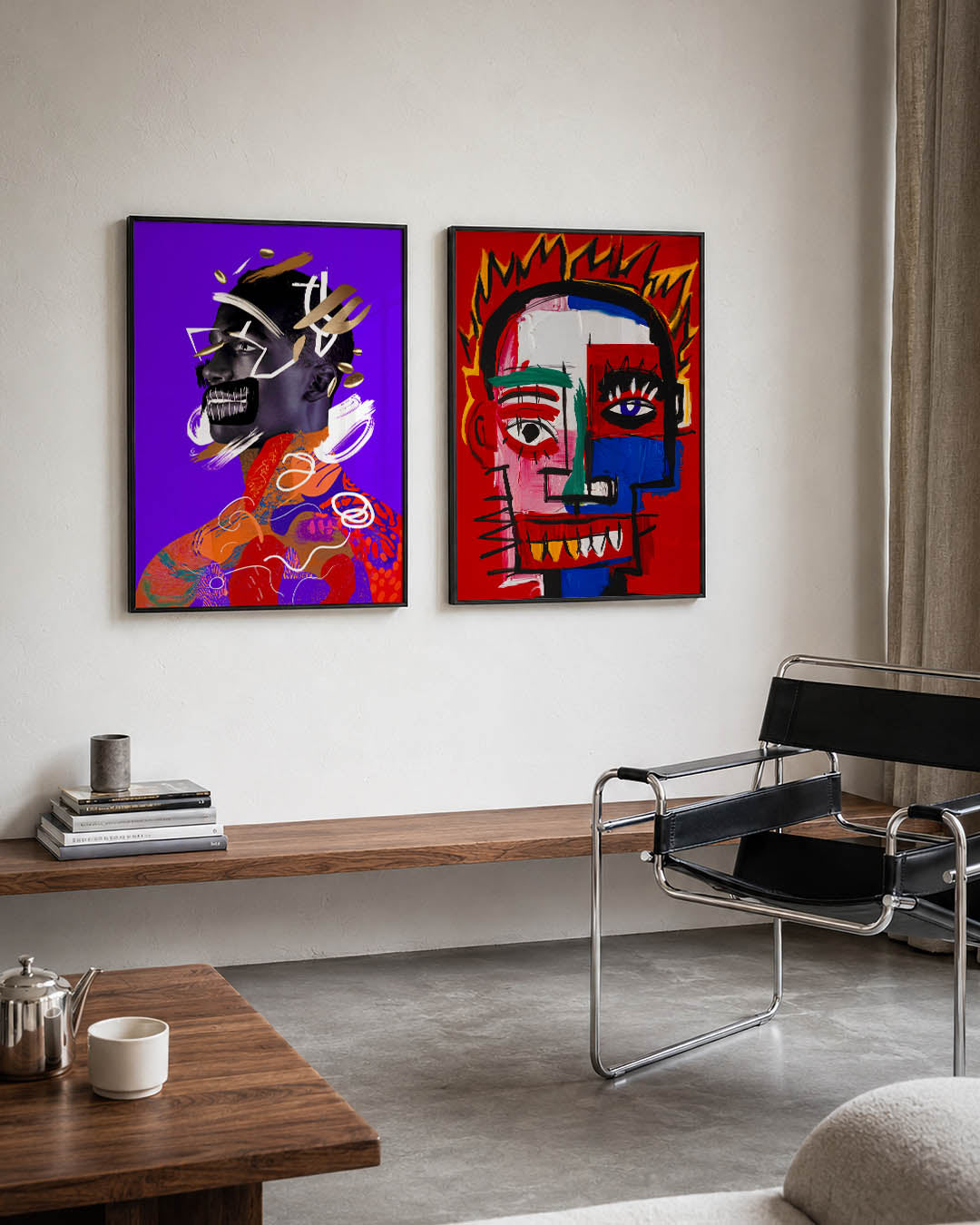 Kleurrijke vormenmix Posterset