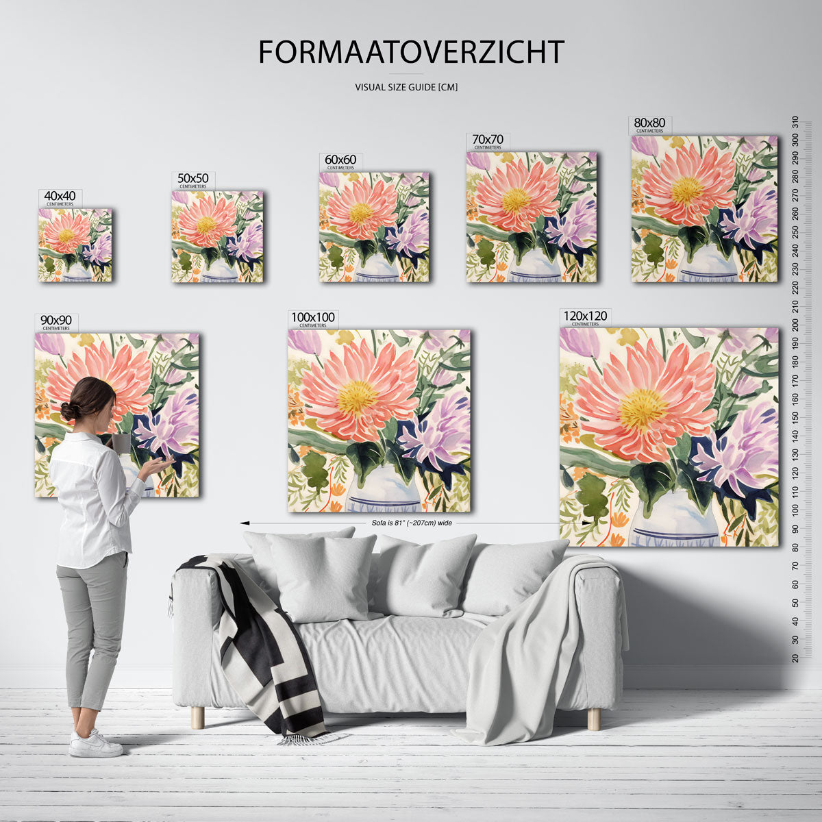 Bloemen in vaas Poster