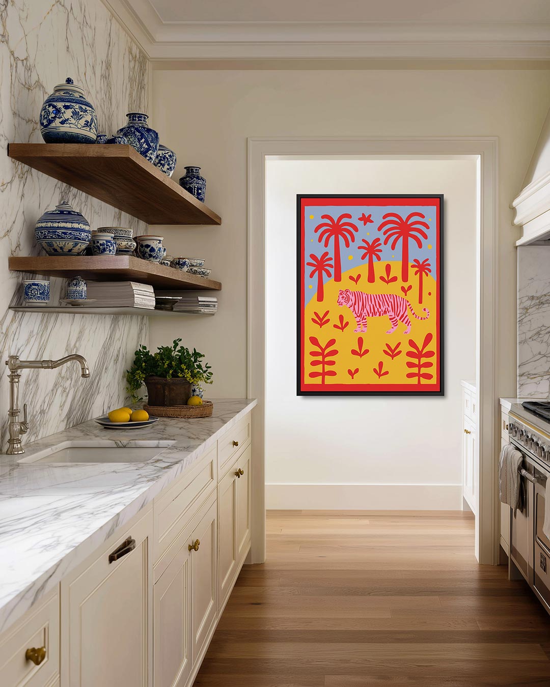 Vrolijke jungle scène Kunstwerk