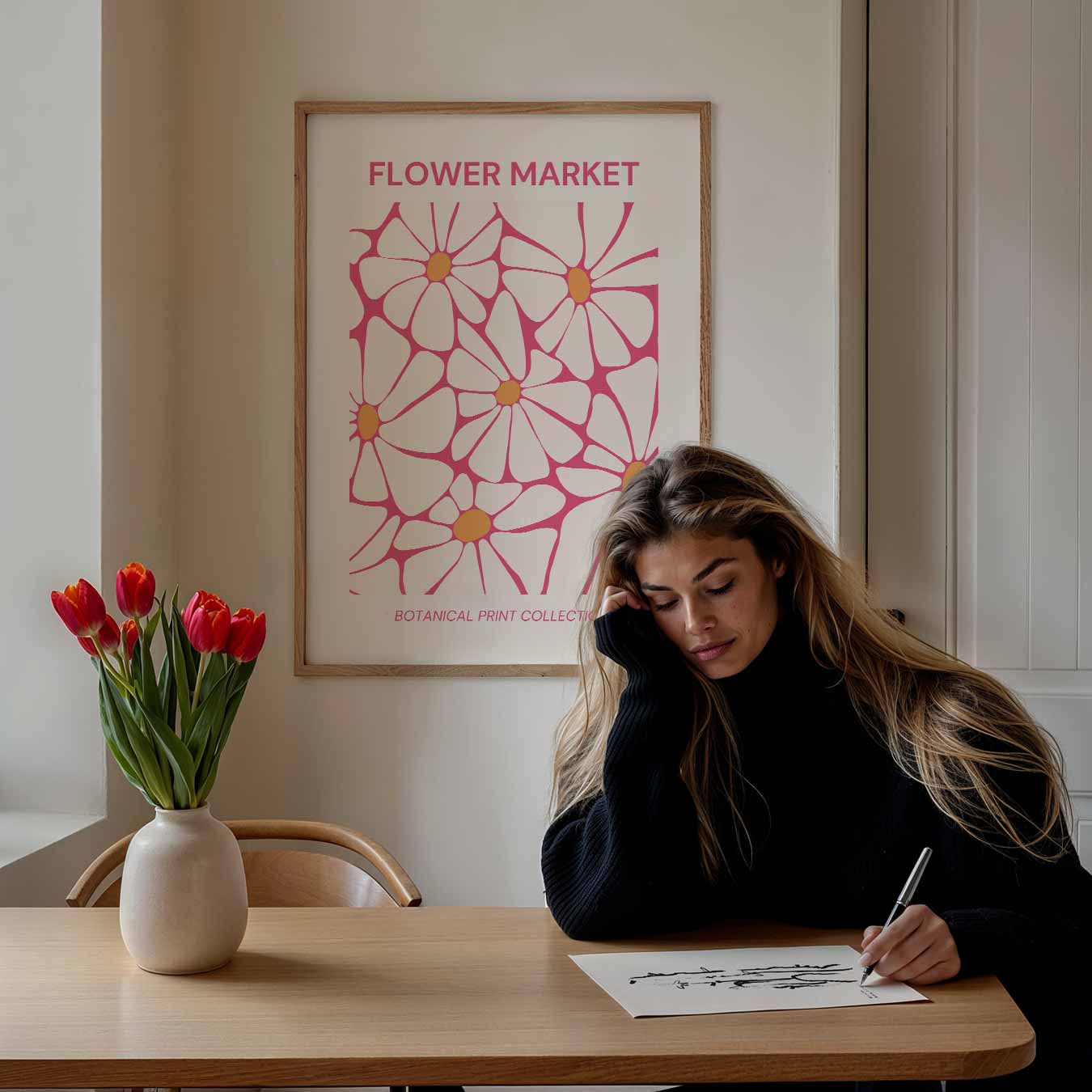 Bloemenmarkt Poster-WallArtistic