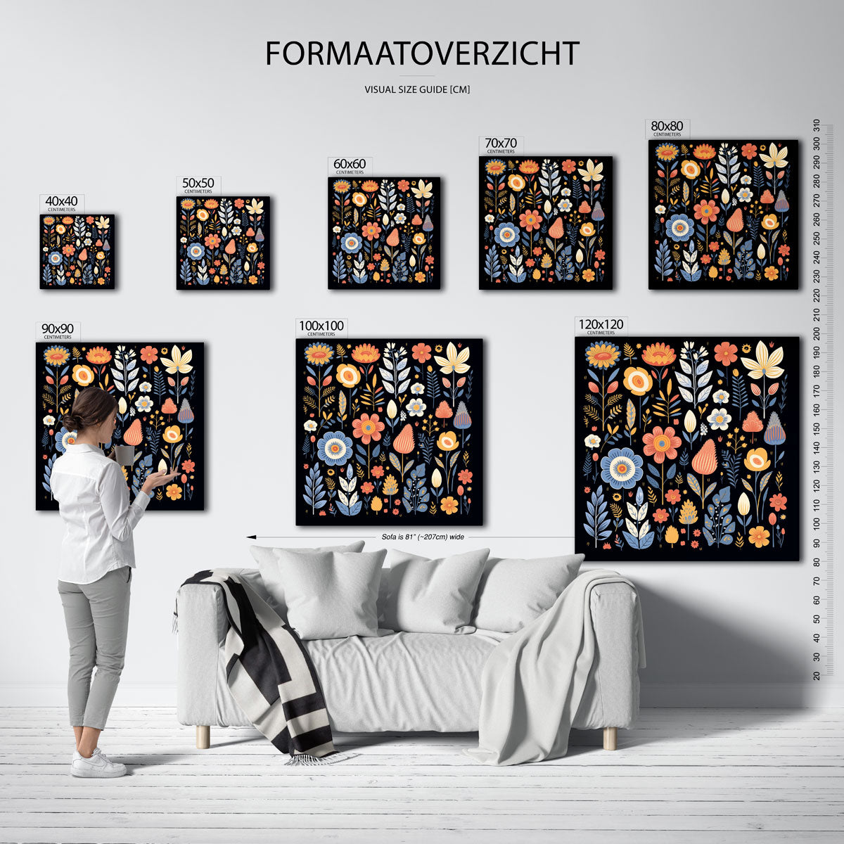 Bloemen en bladeren Poster