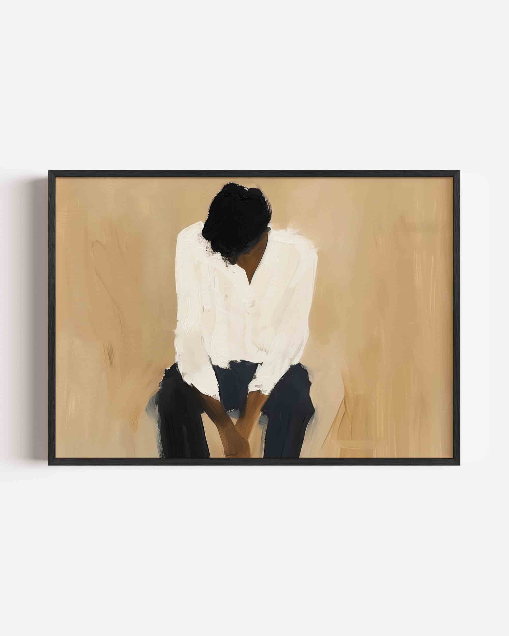 Zittende figuur Poster