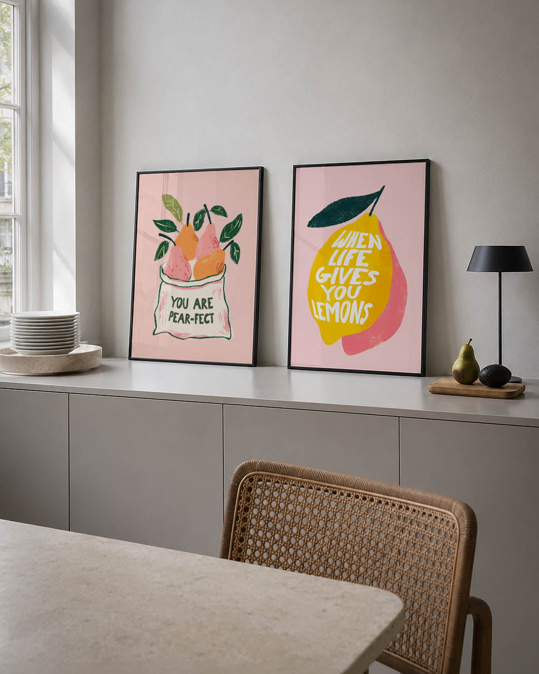 Fruitige vrolijkheid Posterset