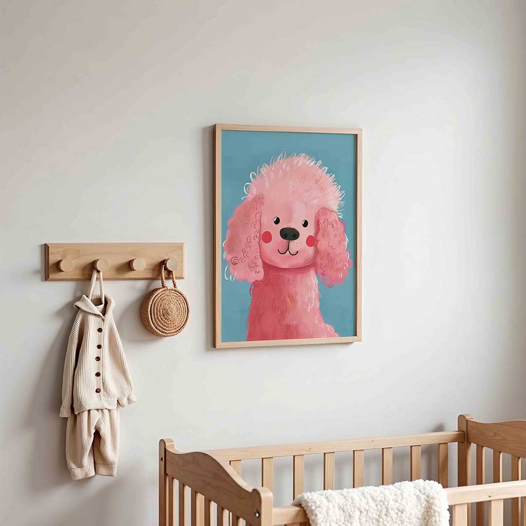 Roze hond Poster