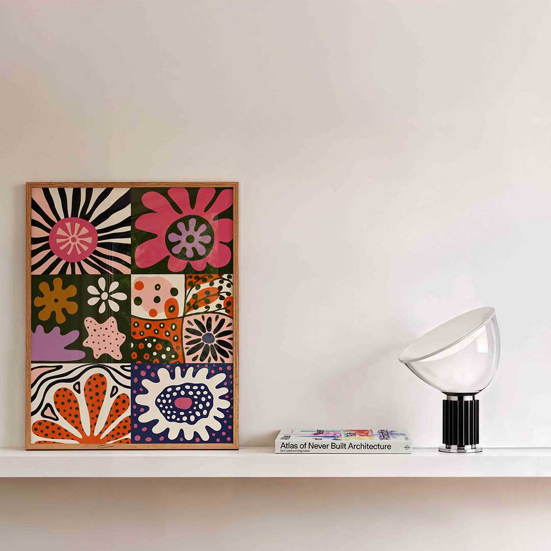 Bloemvormen en patronen Poster
