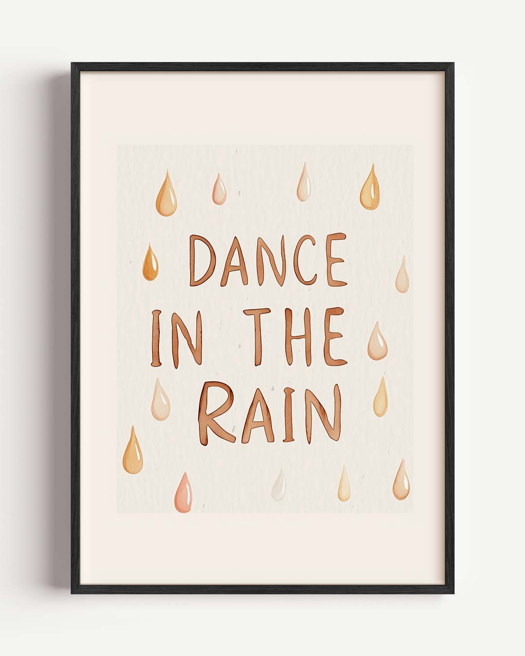 Inspirerende Regen Dans Poster-WallArtistic