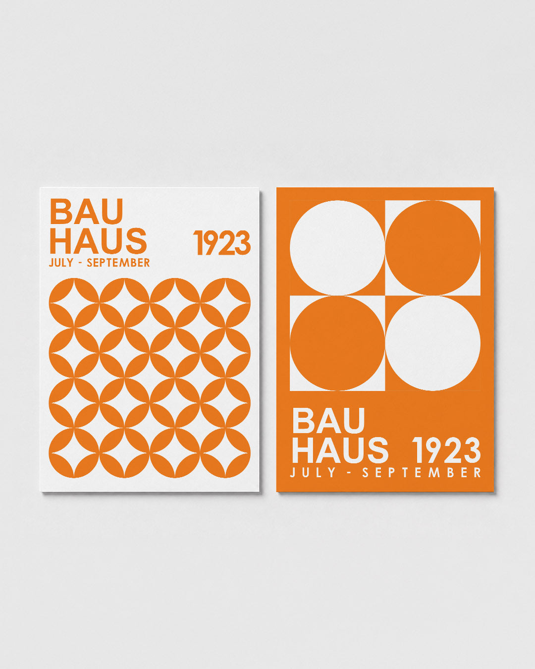 Oranje cirkelpatroon Posterset